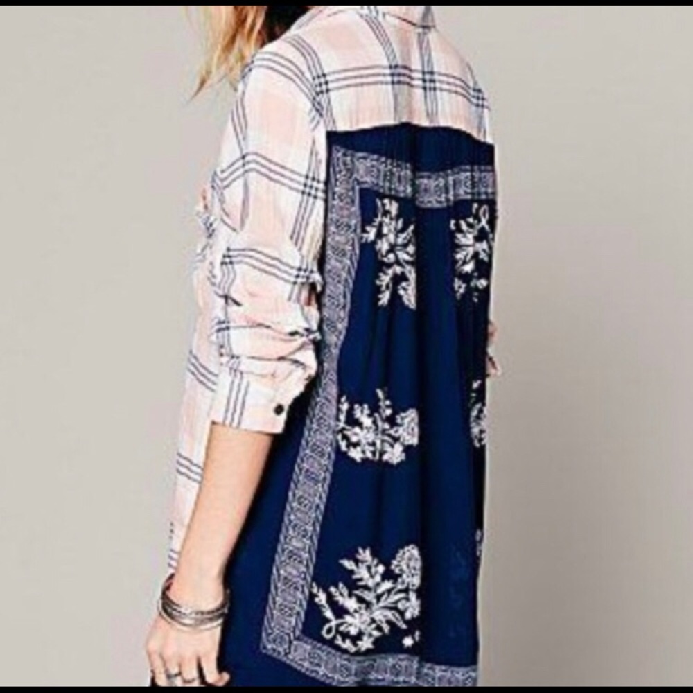 Free People flannel Behind the Plaid bandana